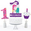 Big Dot of Happiness 1st Birthday Roar Dinosaur Girl - ONEasaurus Dino First Birthday Party Centerpiece Sticks - Table Toppers - Set of 15 - 3 of 4