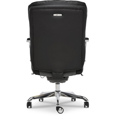 Sutherland Executive Black Bonded Leather Swivel Chair with Chrome Base