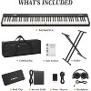 Folding Piano Keyboard,Portable Piano Keyboard 88 Keys for Beginner,Full Size Digital Piano,Sustain Pedal,Headphones,Handbag - 2 of 4