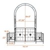 NAYSAYE Planter Garden Arch Arbor Trellis Metal for Climbing Plants Easy Assembly for Indoor Outdoor Garden, Black, 47.24"*47.24"*11.42" - 3 of 4