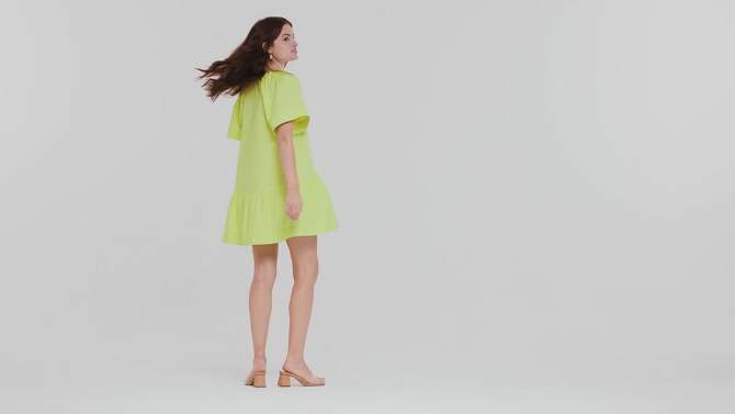 Women's Flutter Short Sleeve Mini Shift Dress - A New Day™, 2 of 10, play video