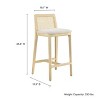 Modway Monarch Wood and Rattan Counter Stool- DURABLE WOOD CONSTRUCTION - Featuring a sturdy beech wood frame and a rattan backrest with in - 3 of 4