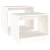 vidaXL 2 Piece White Solid Pinewood Nesting Coffee Tables - Multiuse Space-Saving Design, Sturdy and Easy DIY Assembly - 4 of 4