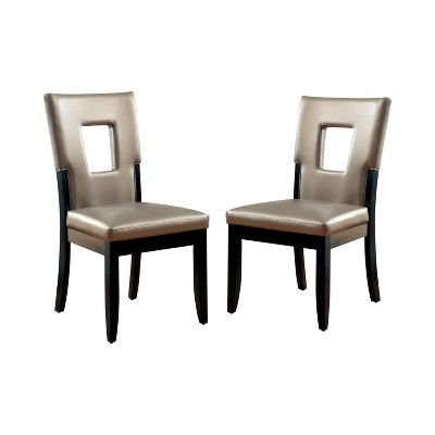 Set of 2 Brunston Rectangular Hole Back Side Chair Espresso - HOMES: Inside + Out