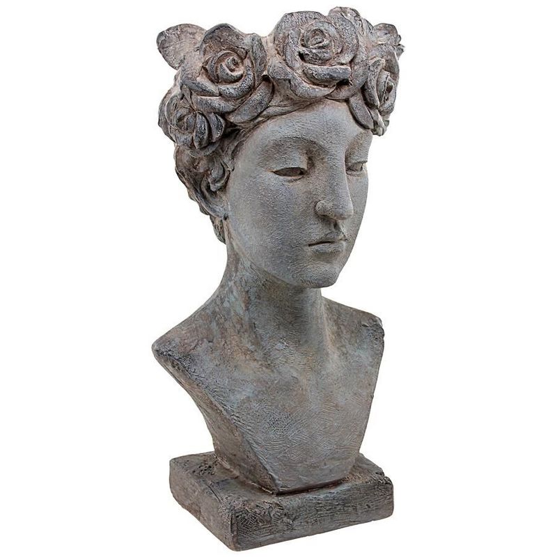 Design Toscano Flora, Roman Nymph of Flowers Sculptural Head Planter, 3 of 10