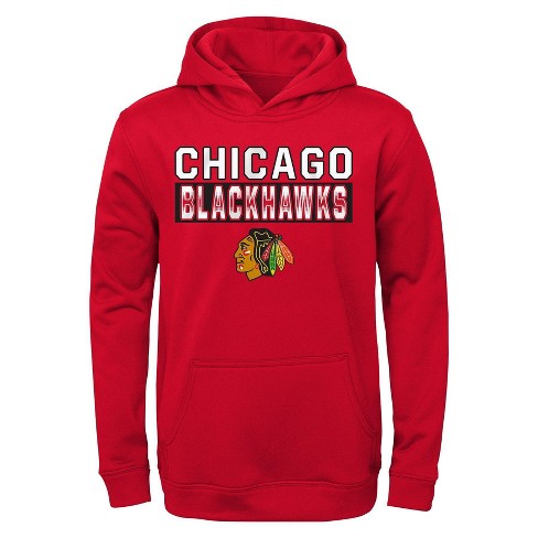 NHL Chicago Blackhawks Women's White Fleece Crew Sweatshirt - S