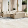 vidaXL Garden Sofa Set Beige PE Rattan Large UV-resistant materials - 2 of 4
