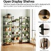 Triple Wide 5 Tier Bookshelf, Industrial Large Bookshelf with 4 Open Display Shelves, Tall Rustic Bookcase for Bedroom Office - 4 of 4