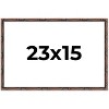PosterPalooza | 23x15 Thin Bamboo Picture Frame, UV Acrylic, 2 Finishes - Gold and Brown - 2 of 4
