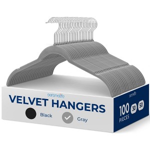 SereneLife Velvet Shirt Hangers - 1 of 4