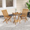 Costway Patio Chairs Set of 2/4 with Slatted Seat & Backrest No Assembly Needed for Poolside - 4 of 4