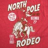 Mens Funny T Shirts North Pole Rodeo Sarcastic Christmas Graphic Novelty Tee For Men - Crazy Dog Men's T Shirt Gift For Christmas - 2 of 4