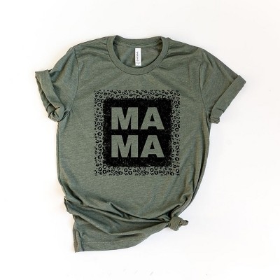 Simply Sage Market Women's Leopard Mama Square Short Sleeve Graphic Tee