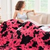 Inhand Heated Blanket Electric Throw - 50"x60" Cow Print Flannel Heating Blanket Throw Auto-Off 10 Heat Level Over-Heat Protection - 3 of 4