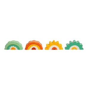 Transpac Ceramic Mod Flower Photo Stand Set of 4 Home Decorations Spring - 1 of 3