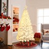 LuxenHome 6Ft White Fiber Optic Christmas Tree with Snowflake Lights, Holiday Centerpiece Décor - 2 of 4