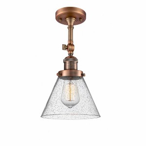 Cone - 1 Light Semi-Flush Mount In Industrial Style-14.5 Inches Tall and 7.75 Inches Wide - 1 of 1