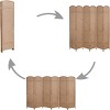Sevobal Partitions and Room Dividers 4-Panel Wood Foldable Design Folding Privacy Screens for Office and Living, Brown, 71.10"*0.80"*70.90" - 4 of 4