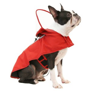 Gooby Raincoat, Adjustable Rain Cap with See Through Visor, Red, X - 1 of 1