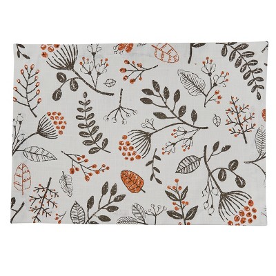 Split P Autumn Berries Placemat Set - White