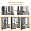 Dog Crate Furniture, Dog Crates Side End Table Indoor, Wooden Dog Kennel with Adjustable Height and 360° Rotating Feeder - 3 of 4