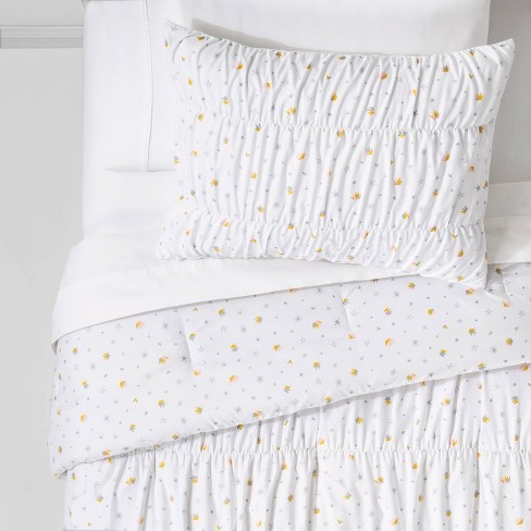 Full Queen 3pc Crown Ruched Comforter Set Pillowfort Target