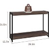 Console Tables, Industrial entryway Table, Narrow Sofa Table with Shelves, Entrance Table Open Shelf for Hallway, Living Room, Foyer, Office - 2 of 4