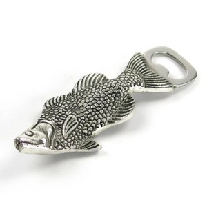 Slickblue Fish-Shaped Bottle Opener, Metal Construction, Ergonomic Grip, Bar or Kitchen Tool, 6" - 1 of 3