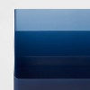 Large Desktop Organizer Shadow Blue - Brightroom™: Office Supplies Desk Shelf Organizer, Polypropylene, 7"x9"x12" - image 3 of 3