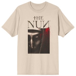 The Nun Scary Face Art Crew Neck Short Sleeve Women's Natural T-shirt - 1 of 3