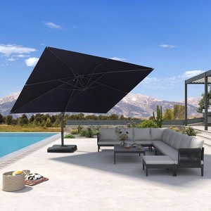 PURPLE LEAF Cantilever Telescopic Umbrella for Swimming Pool, Patio, Porch, Garden - 1 of 1