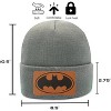 Beanie for Kids and Adults Winter Hat – Beanie with Batman Leather Patch Licensed (One Size) - 2 of 4