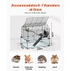 Large Hamster Cage, 3-Tier Guinea Pig Cage with Running Wheel, Water Bottle, Food Bowl, Ramps, Portable Small Animal Cage - 3 of 4