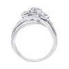 Gilded 0.15 CTTW Natural Diamond Cushion Shaped Ring in Sterling Silver with Miracle Plating, Size 7 - 3 of 4