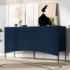 Elegant Sideboard Featuring Curved Bottom Doors with Arched Groove Design in a Stylish Four-Door Layout,Suitable for Living Rooms,Entrance and Study - 2 of 4