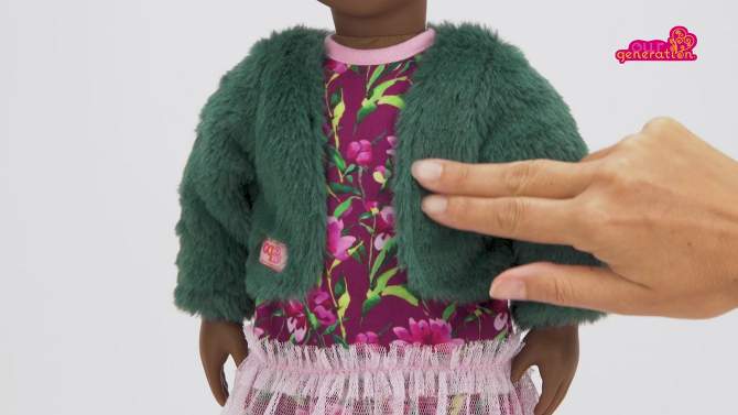 Our Generation Lucia 18&#34; Fashion Doll with Faux-Fur Jacket &#38; Floral Dress, 2 of 6, play video