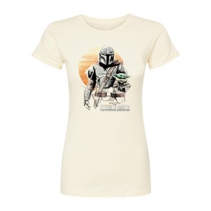 Women's - Star Wars - The Mandalorian Mando Marker Concept Fitted Graphic T-Shirt - 1 of 2