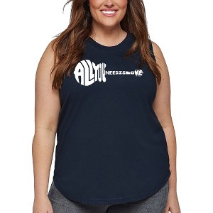LA Pop Art Women's Word Art Tank Top - All You Need Is Love - 1 of 4