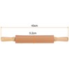 Unique Bargains Silicone Non-Stick Wooden Handle Kitchen Reusable Rolling Pin 2 Pcs - 2 of 4