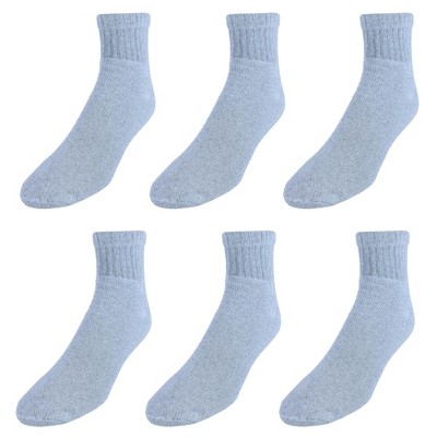 Everlast Men's Full Cushioned Quarter Socks (6 Pack), Grey Target