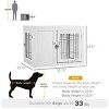 32'' Wooden Dog Crate Furniture with Double Doors,Indoor Pet Kennel Cage,End Table for Small Medium Dogs-LAOTIES - 2 of 4