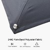 PURPLE LEAF Deluxe Aluminum Outdoor Patio Umbrella Square Cantilever Umbrellas - 4 of 4