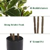 Wikineon Artificial Rubber Tree Plant 5ft Tall Faux Ficus Tree Potted Fake Tropical Plants Decorative House Plants Large Floor Artificial Trees - 4 of 4