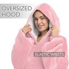 Women's Fleece Blanket Hoodied Oversized Sweatshirt, Warm Cozy Fuzzy Wearable Flannel Blanket Women, One Size Fits All - Catalonia - 2 of 4