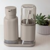 OU Soap Dispenser & Toothbrush Holder, Durable, Dual Bathroom Set 16.9oz Soap Dispenser, Nonslip  Toothbrush Holder, Bathroom Countertop Organizer - 2 of 3