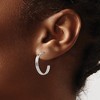 Chisel Stainless Steel Polished 20mm Diameter 3mm J Hoop Earrings - 4 of 4