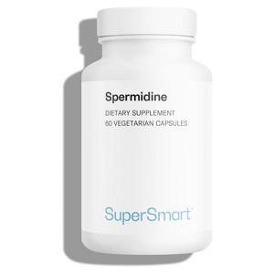 SuperSmart Spermidine 3mg per Day - Rice Starch Extract Supplement | Non-GMO & Gluten Free - 60 Vegetarian Capsules - 1 of 1