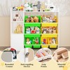 Kids Toy Storage Organizer with 8 Removable Toy Bins, Bookshelf & 2 Storage Cubbies – Playroom, Bedroom & Classroom Organization, White - 4 of 4