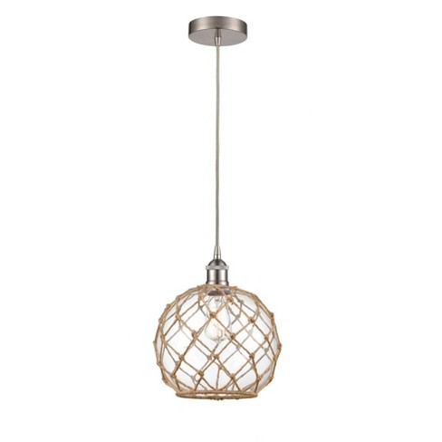 Innovations Lighting Farmhouse Rope 1 - Light Pendant in  Brushed Satin Nickel - image 1 of 1