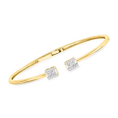 Pure Collection by Ross-Simons 0.25 ct. t.w. Lab-Grown Diamond Cuff Bracelet in 18kt Gold Vermeil Size 7